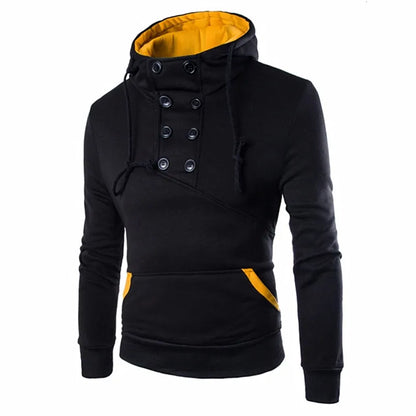 Men's Hoodies Sweatshirts Double-breasted Man Hooded Sweatshirts Pullover for Male Slim Men Hoody Sweatshirt [MEN]