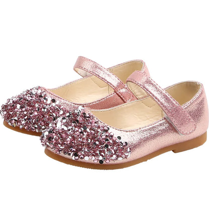 KushyShoo 2021 Spring New Children Shoes Girls Princess Shoes Glitter Children Baby Dance Shoes Casual Toddler Girl Sandals [SHO]