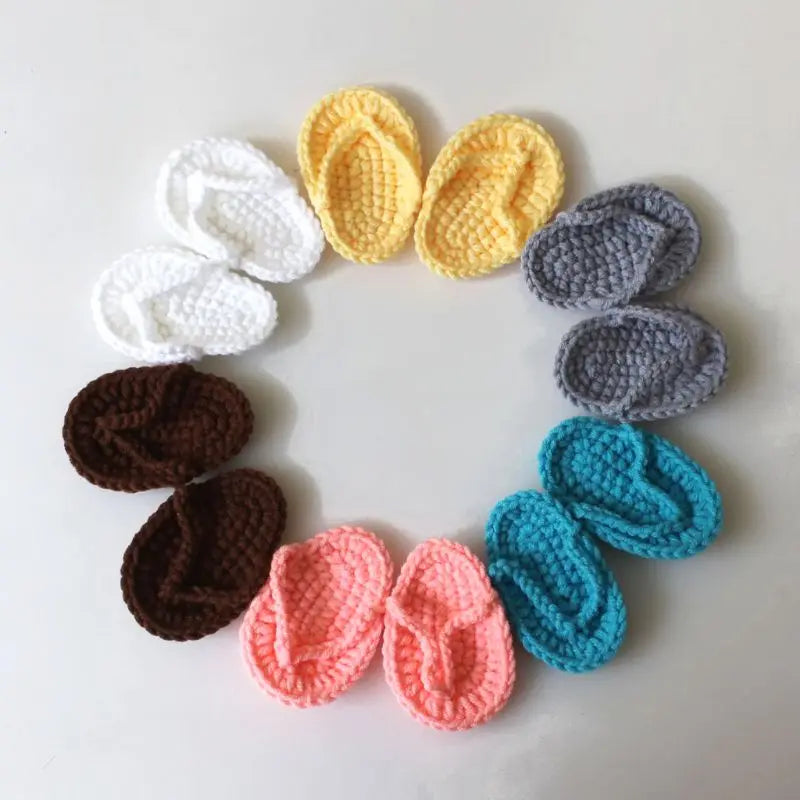 New Born Photography Props Hand Crochet Baby Slippers Baby Photo Props Shoes Newborn Fotografia Baby Photography Accessories [PHO]