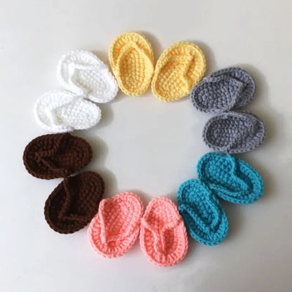 New Born Photography Props Hand Crochet Baby Slippers Baby Photo Props Shoes Newborn Fotografia Baby Photography Accessories [PHO]