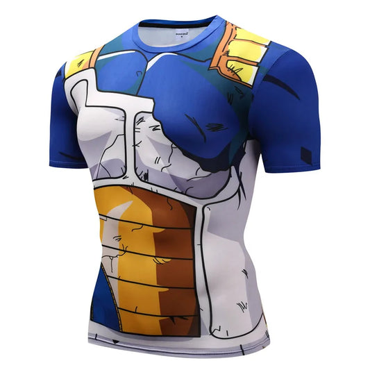 Bodybuilding Quick-drying Compression Shirts Men Anime Goku 3D Printed T-shirts Short Sleeve Vegeta Cosplay Costume Tops [COS]