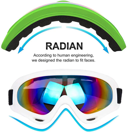 Anti-fog Snow Ski Glasses ,Professional Windproof X400 UV Protection Skate Skiing Goggles [SPT]