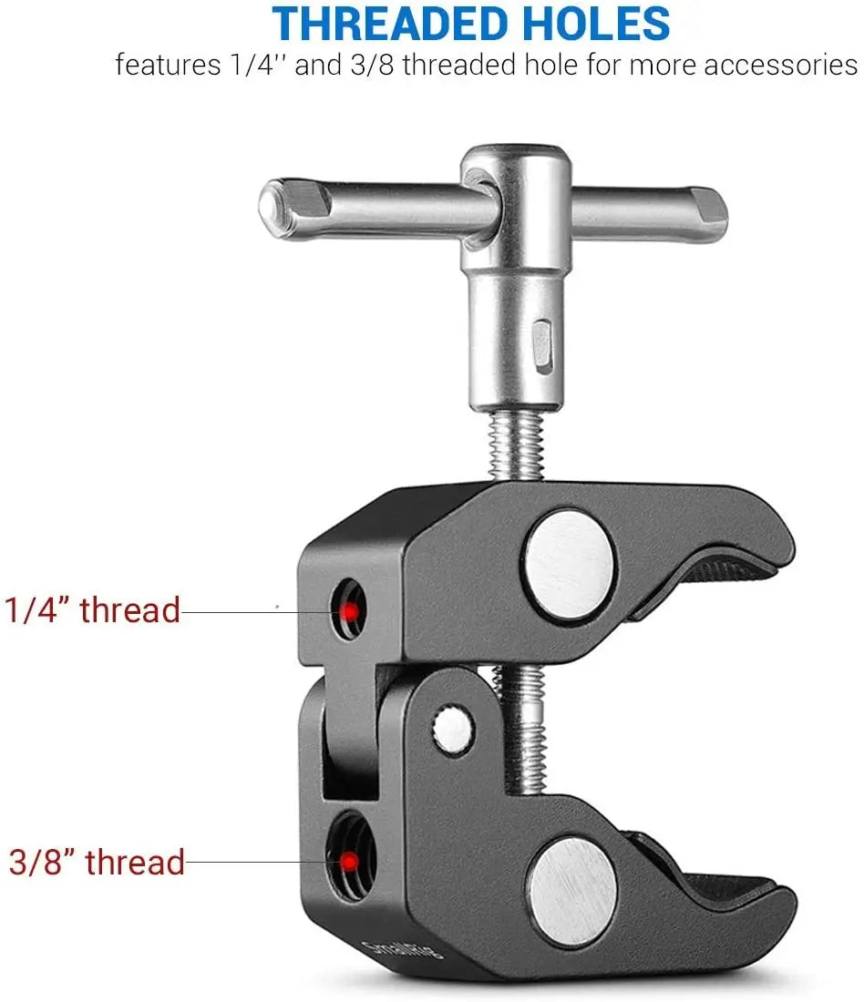 SmallRig Aluminum Alloy Dual Crab Pliers Clip Super Clamp For DSLR Rig LCD Monitor Studio Light Magic Arm Camera 2058 [PHO]