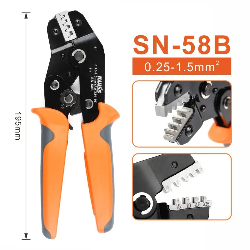 IWISS SN-58B=SN-28B+SN-48B Crimping Pliers for DuPont 2.54 2.8 3.96 4.8 6.3 Tube/Insulation Terminals Electrical Clamp Tools [TOL]