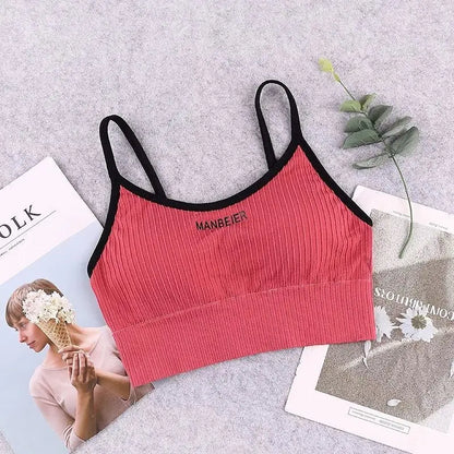 New Sports Bra For Women Gym Sexy Crop Top Bra Women Cotton Underwear Soft Comfort Tube Tops Female Brassiere Tops For Girls [BRA]