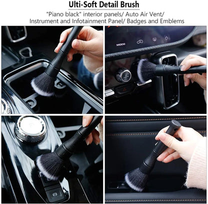 Ultra-Soft Car Detailing Brush Super Soft Auto Interior Detail Brush synthetic boars hair  for cars seat leather cleaning [CAR] [DTL]