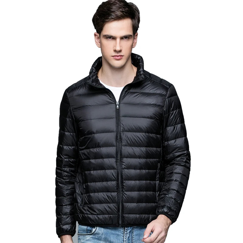 New Autumn Winter Man 90% Duck Down Jacket Ultra Light Thin S-3XL Spring Jackets Men Stand Collar Outerwear Coat [MEN]