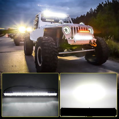 CO LIGHT Super Slim 12D 8" 20" 32" LED Bar Spot Flood Beam LED Light Bar for Tractor Boat Offroad 4WD 4x4 Trucks SUV ATV 12V 24V [CAR]