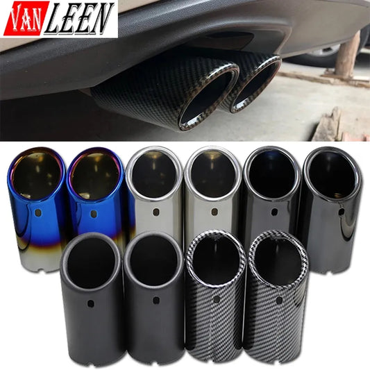 Car Styling Stainless Steel Exhaust Muffler Tip Auto Accessories For VW Jetta MK6 1.4T Golf 6 Golf 7 MK7 1.4T [CAR]