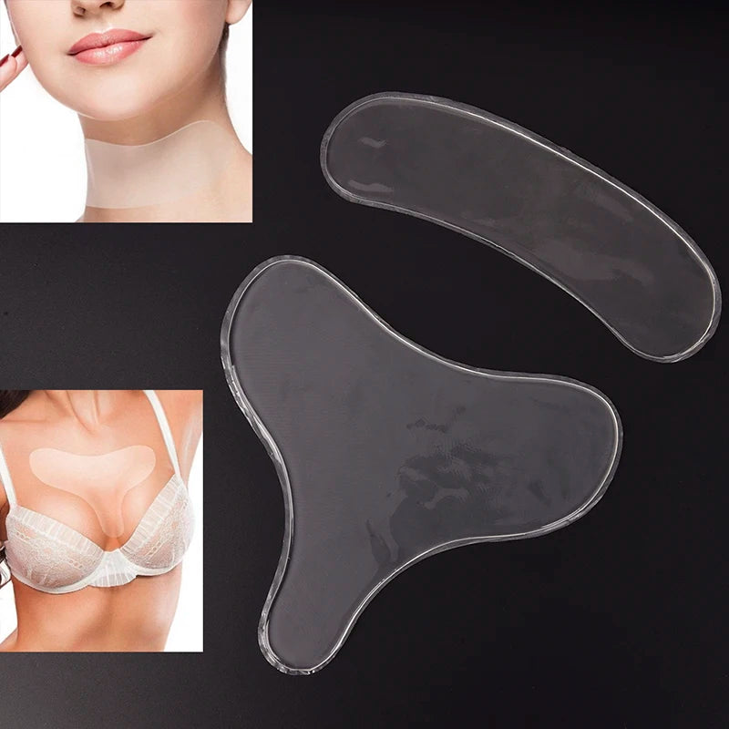 Reusable Anti Wrinkle Chest Pad Silicone Transparent Removal Patch Face Skin Care Anti Aging Breast Lifting Chest Patch Flesh [SKC]