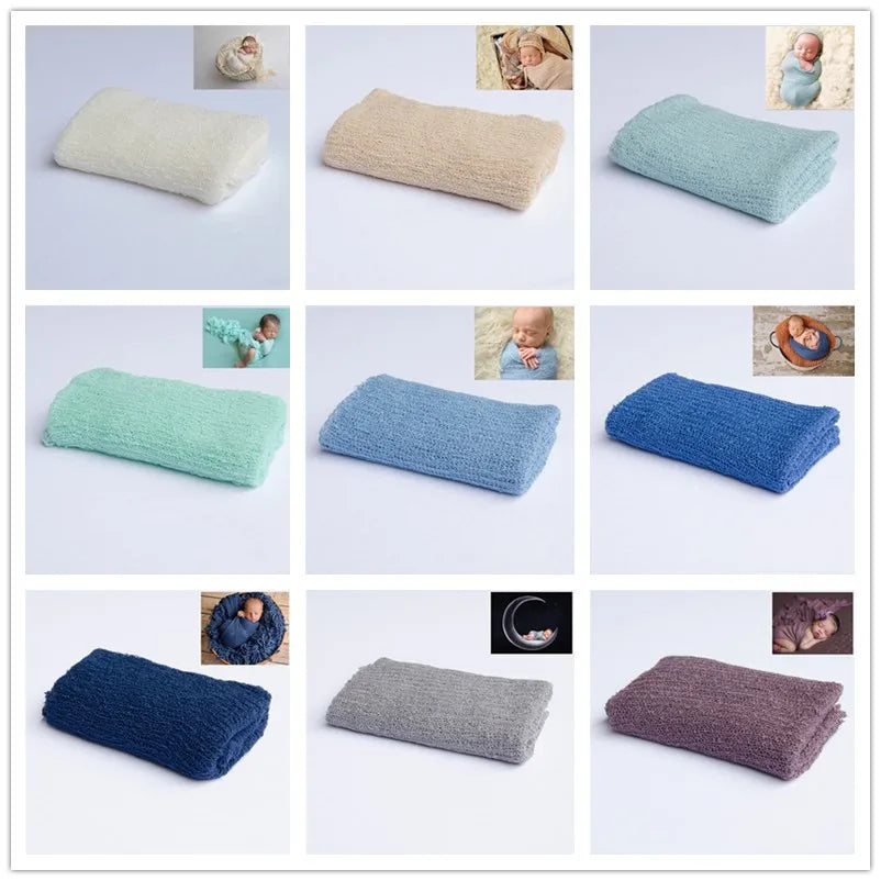 Newborn Photography Props Knit Wrap Baby Blanket Soft Stretch Swaddling Photography  Studio Baskets Photo Props [PHO]