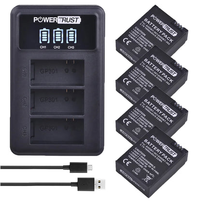 3.7V 1600mAh AHDBT-301 AHDBT301 AHDBT 301 Li-ion Battery for GoPro Hero3 + LED 3-Channel USB Charger for Gopro Hero 3/3+ [BAT]