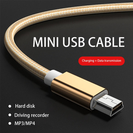 Kebiss Mini USB Cable Mini USB to USB Fast Data Charger Cable for MP3 MP4 Player Car DVR GPS Digital Camera HDD Mini USB [CAR]