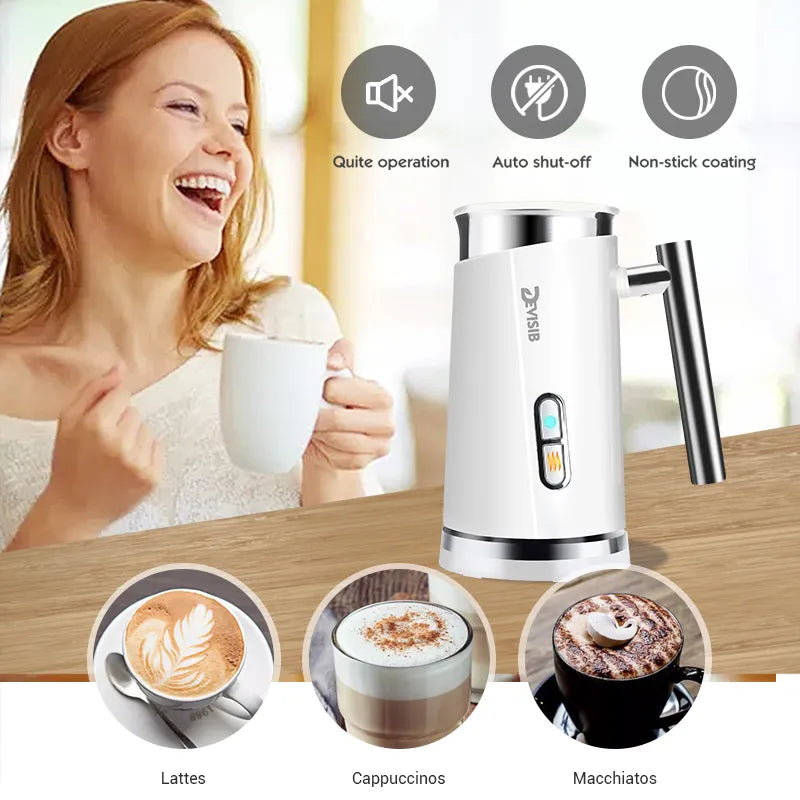 DEVISIB Automatic Milk Frother Electric Hot and Cold for Making Latte Cappuccino Coffee Frothing Foamer Kitchen Appliances 220V [HAP]