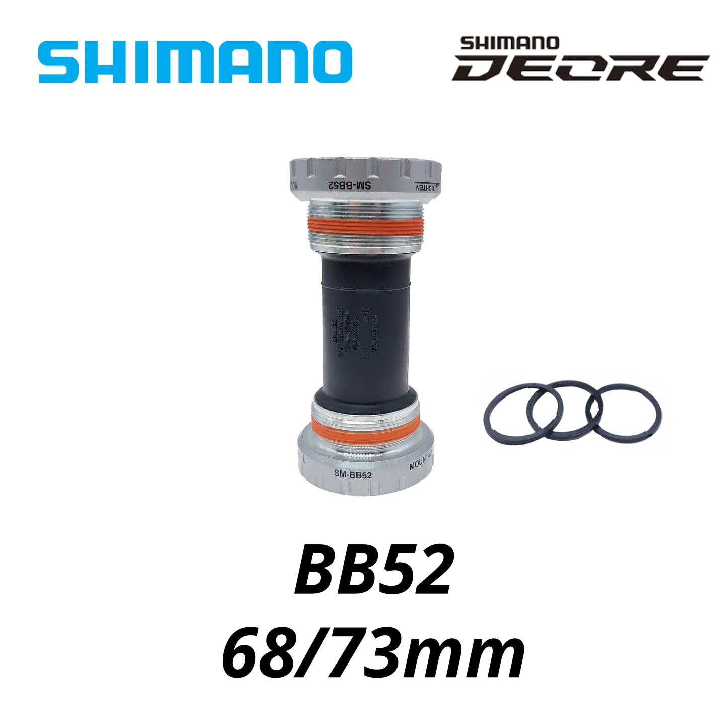 Shimano Deore SM-BB52 MT500 XT MT800 MT801 Hollowtech Mountain Bike Bottom Bracket 68 73 MM RS501 BBR60 BB71-41B for Road Bike [CYC]