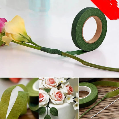 Artificial Flower Vase Decor Stem Iron Needlework Wire Plant Wall Accessories For DIY Craft Supplies Plastic Rose Stick Pole [FLW]