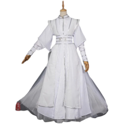 Men Hanfu White Dress Chinese style knight pity Chu Winning cosplay party costume stage performance clothes [COS]