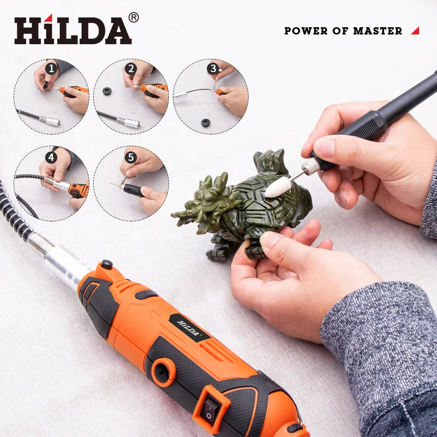 HILDA Electric Drill Grinder Engraving Pen Mini Drill Electric Rotary Tool Grinding Machine Accessories Power Tool [PTO]