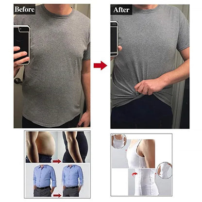 Slimming Vest Men's Slimming Underwear Body Shaper Waist Cincher Corset Men Shaper Vest Body Slimming Tummy Belly Body Shapewear [UND]