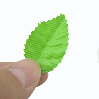 200PCs Green Tree Leaf Artificial Flower Leaves For Wedding Home Decoration Needlework DIY Fleurs Scrapbooking Craft Accessories [FLW]