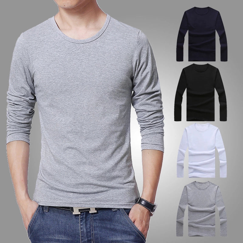 MRMT Brand New Men's T-Shirts Long Sleeve Slim Men T-Shirt Young Man Pure Color Tops Tees Shirt O-Neck For Male Boys Tshirt [TSH]