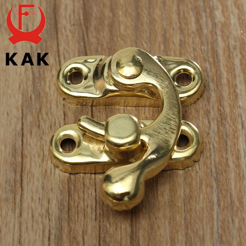 KAK 12pcs 34x28mm Antique Bronze Iron Padlock Hasp Hook Lock For Mini Jewelry Wooden Box With Screws Furniture Hardware [HOM]