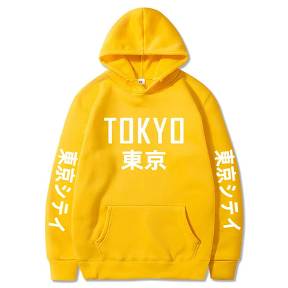 Japanese Hip Hop Hoody Harajuku Tokyo printing Men Women  Casual Pullover Sweatshirts 2023 Fashion Hot Hoodies  [MEN]