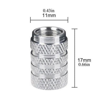 4Pcs Car Tire Valve Stems Cap Knurling Style Tire Valve Cap Aluminum Tire Wheel Stem Air Valve Cap car Universal accessories [CAR]