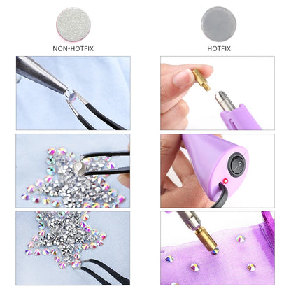 QIAO Hotfix Rhinestones For Clothes High Quality Crystal AB Iron On Strass Nail Glass Stone DIY boots стразы для одежды [BEU]