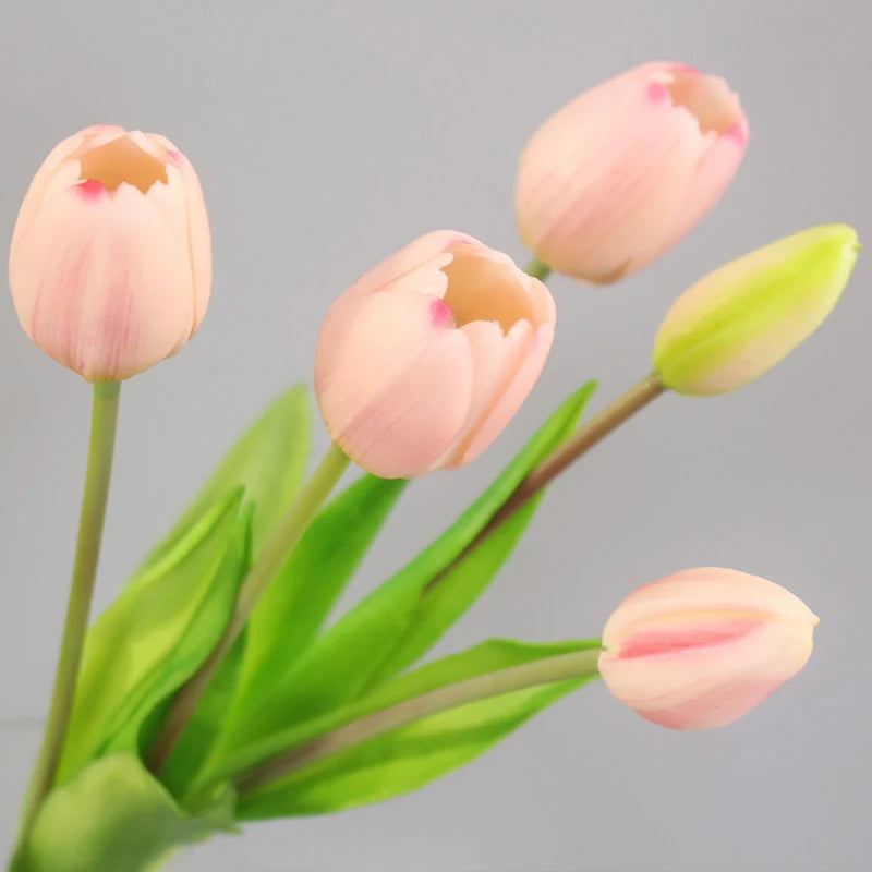 New Luxury Silicone Artificial Flower Home Decoration flores artificiales Real Touch Tulips Bouquet Decorative [FLW]