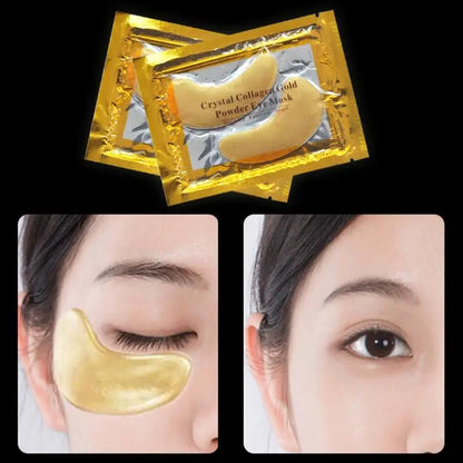 Crystal Collagen Gold Powder Eye Mask Anti-Aging Dark Circles Acne Beauty Patches For Eye Skin Care Korean Cosmetics 30p=15pairs [SKC]