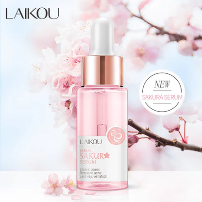 LAIKOU 17ML Japan Sakura Serum Nourish Essense Oil Control Brightening Rejuvenation Skin Whitening Serum Skin Care Facecare [SKC]