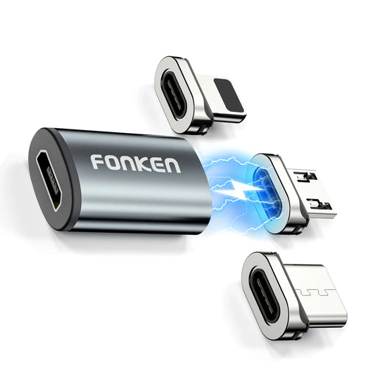 FONKEN Magnetic Cable Tips Mobile Phone Charging Cable Connector Magnetic Charger Cable Adapter Micro USB Cable Magnet Tip USB C [MOB]