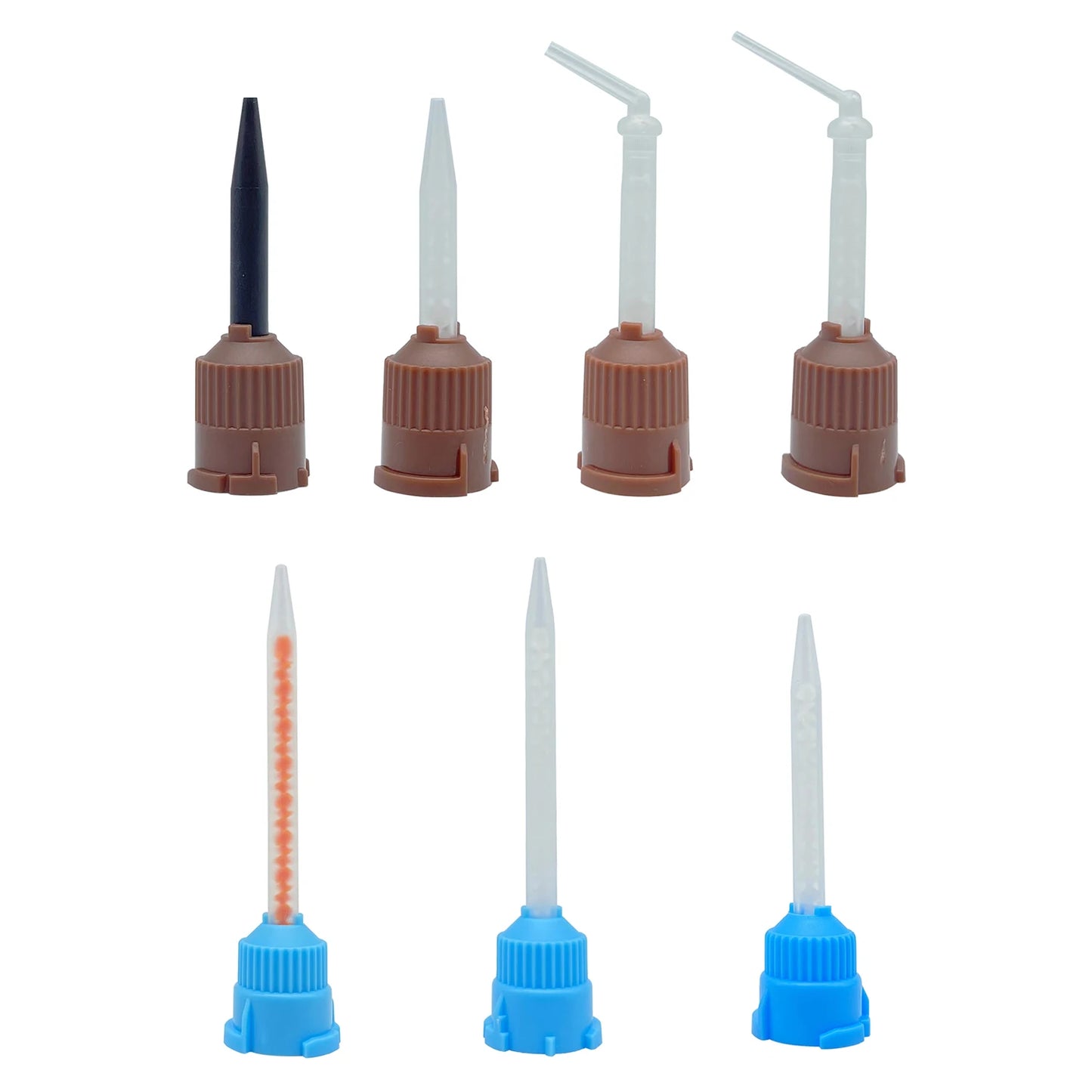 50pcs/Lot Dental Mixing Tips Impression Materials Lab Denture Laboratory Color Tubes Disposable Silicone Rubber [DEN]