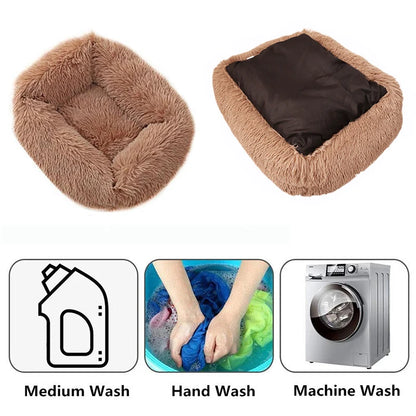 Rectangle Plush Dog Bed Winter Warm Mat Small Medium Big Pet Cat Dog Bed Kennel Puppy Sofacama Cat Cushion Pets Sofa Accessories [PET]