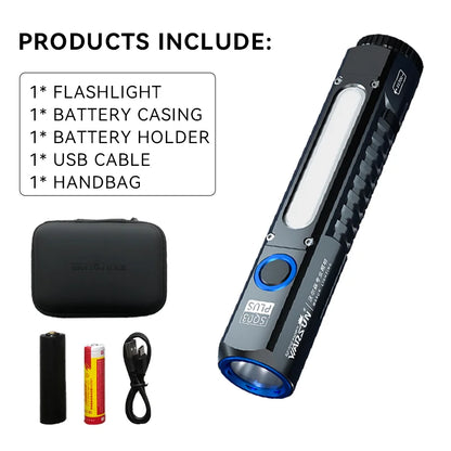 Warsun Powerful LED Flashlight Magnet Rechargeable Torch Light Portable Lantern  8 Modes Hand Lamp For Camping Hiking  Emergen [MAG]