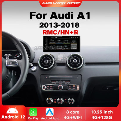 NAVIGUIDE 10.25'' Carplay 4G+128G For Audi A1 2013-2018 Car Radio Stereo Multimedia Player Android12 Auto Headunit Bluetooth GPS [CAR]