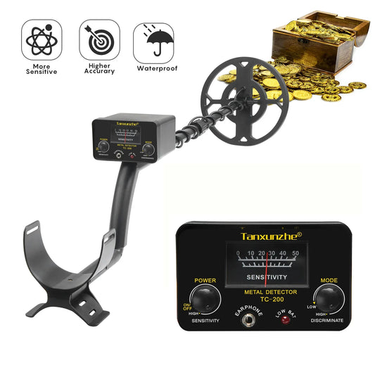 TC-200 Upgrade Metal Detector Underground Wire Iron Metal Gold Detector Adjustable Tracker for Treasure Search New [MTL]