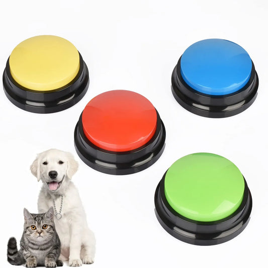 Dog Buttons for Communication Training 30s Recordable Dog Buzzers Dog Talking Button Voice Recording Pet Button [PET]