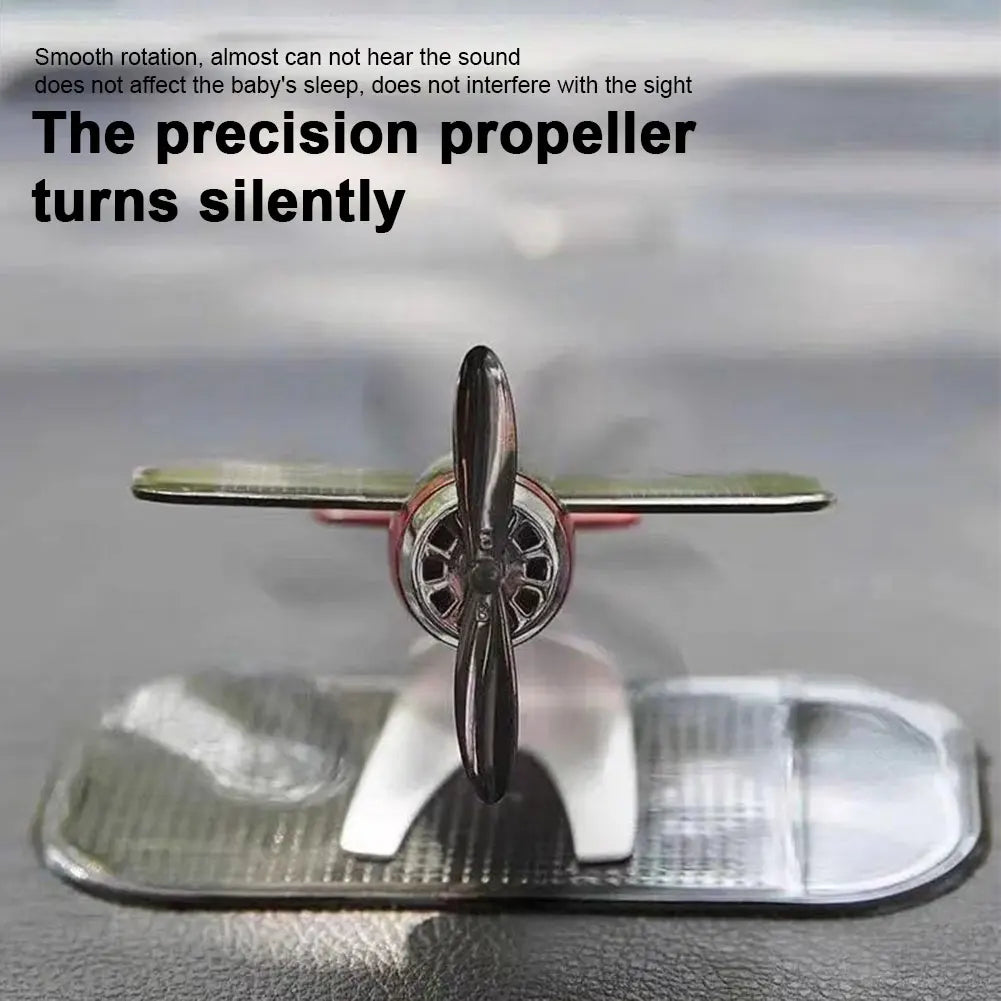 Mini Car Air Freshener Solar Panel Airplane Model with Solid Fragrant Car Perfume Aroma Diffuser Ornament Auto Decor Accessories [CAR]