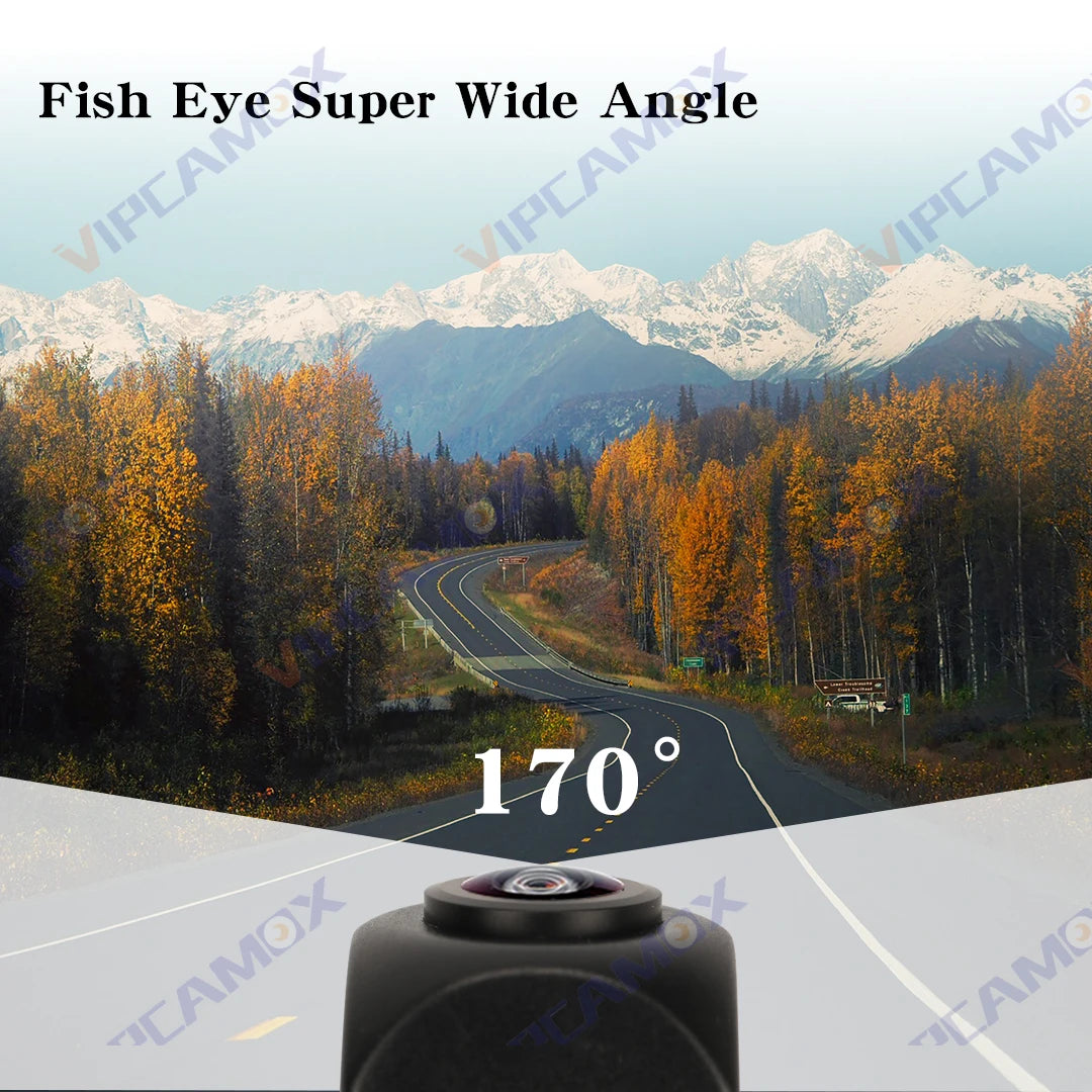 Fisheye Lens CVBS Vehicle Rear View Camera Starlight Night Vision 170 Car Camera with Parking Line for BMW for VW Passat Golf [CAR]