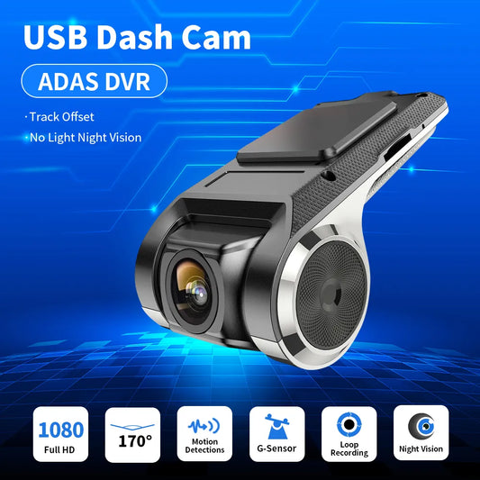 NAVISTART Car Dvr Camera Usb for Multimedia Android Full HD1080P ADAS Dash Cam Video Recorder Night Vision for Player Navigation [CAR]