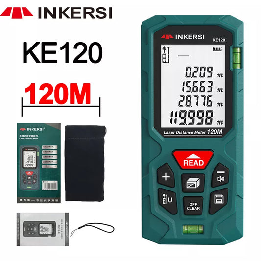 INKERSI Digital Laser Tape Measure 40M Laser Rangefinder Accurate Distance Meter Construction Roulette Trena Lazer Range Finder [MTR]