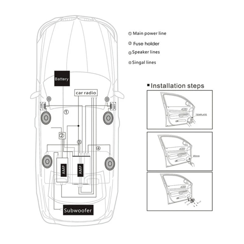 Pre-wired 20W Flush-Mount Silk-Dome Tweeter, 1Pair Car Tweeter Speakers Mini Treble Loudspeaker Universal K0AF [CAR]