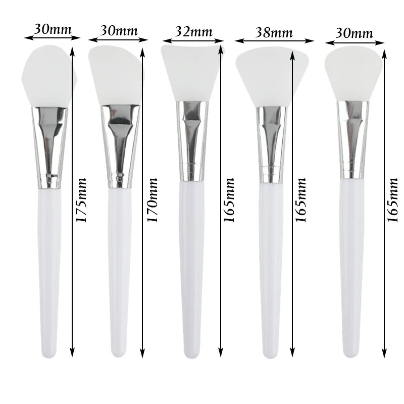 1/5pcs Professional Silicone Mask Brush Home Salon Facial Mud Mixing Brush For Skin Care Reusable Cosmetic Smear Supplies Tool [SKC]