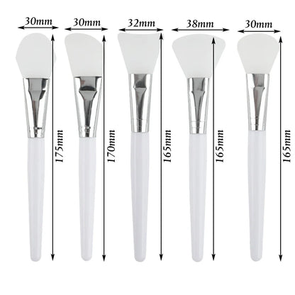 1/5pcs Professional Silicone Mask Brush Home Salon Facial Mud Mixing Brush For Skin Care Reusable Cosmetic Smear Supplies Tool [SKC]