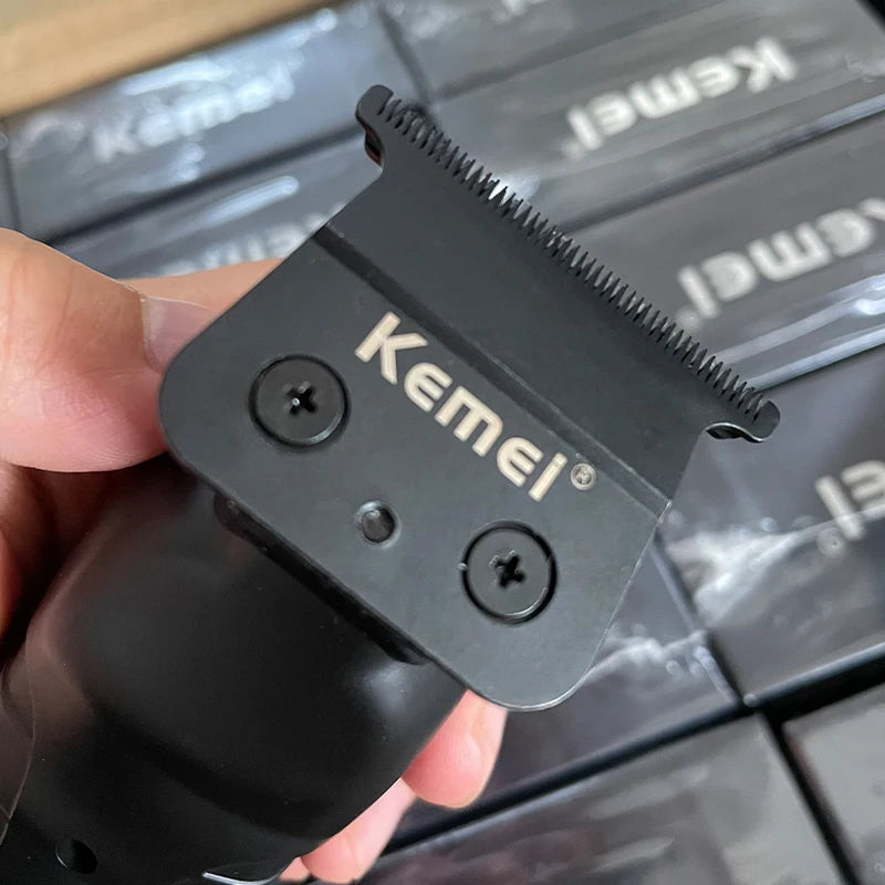 Kemei 2299 Barber Cordless Hair Trimmer 0mm Zero Gapped Carving Clipper Detailer Professional Electric Finish Cutting Machine [HAI]