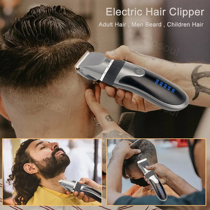 Hair Clipper Electric Barber Hair Trimmers For Men Adults Kids Cordless Rechargeable Hair Cutter Machine Professional [HAI]