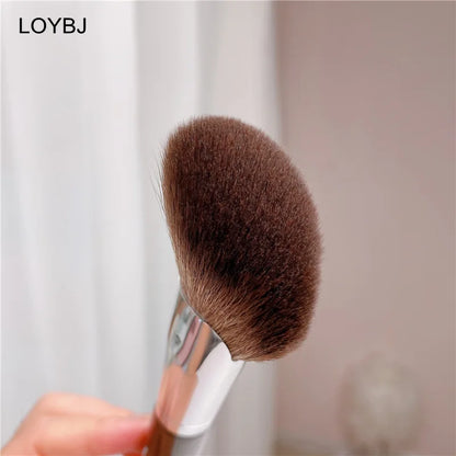 LOYBJ Face Contour Makeup Brushes Fan-shaped Professional Powder Blush Highlighter Bronzer V Face Silhouette Cosmetic Brush Tool [CSM]