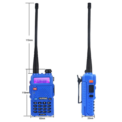 Baofeng UV-5R Dual Band Walkie Talkie VHF 136-174MHz UHF 400-520MHz 128Ch 5W FM Portable Two Way Radio with Headset [TEL]